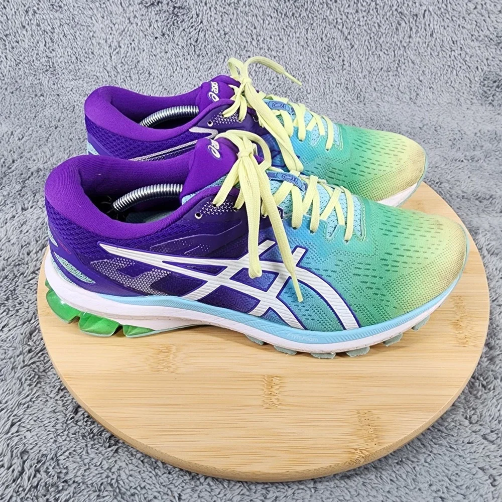 ASICS GT 1000 10 Womens 9.5 Purple Running Shoes Sneakers FlyteFoam 1012B123 - Picture 7 of 11